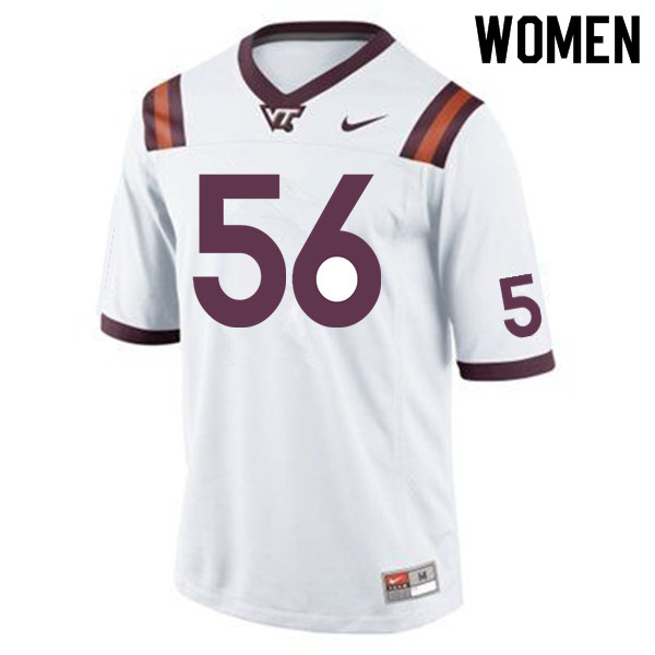 Women #56 Joe Kane Virginia Tech Hokies College Football Jerseys Sale-Maroon